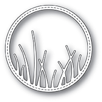 Grass Stitched Circle Frame Die