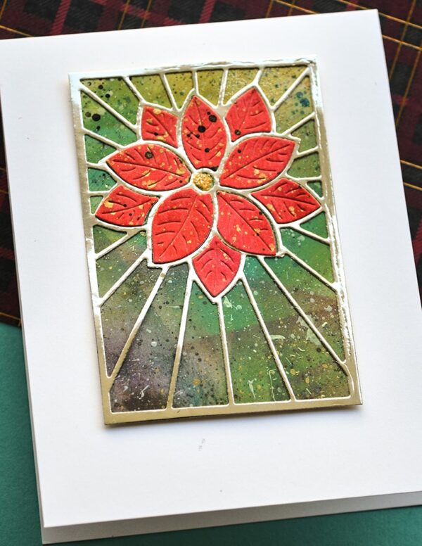 Stained Glass Poinsettia craft die