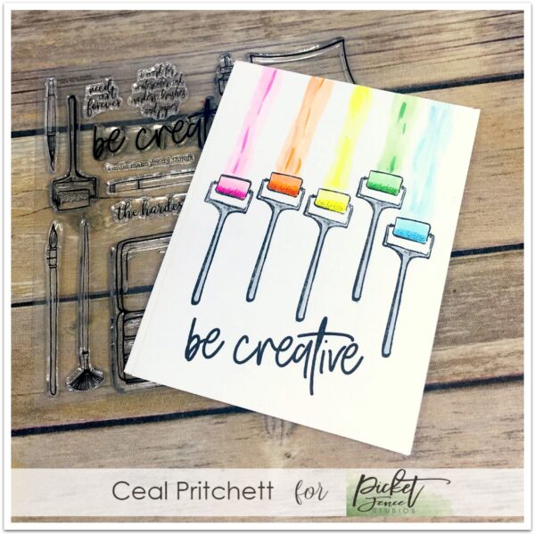 I Work For Watercolor Stamp Set - Image 2
